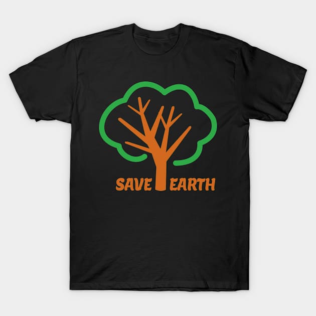 Save the Earth, Tree Icon T-Shirt by Fox1999